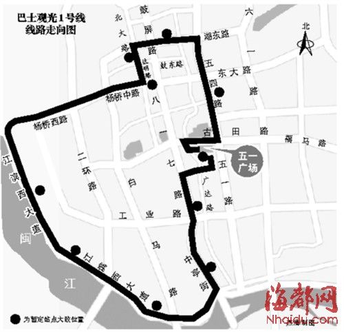 巴士观光1号线线路确定